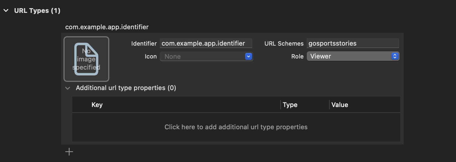 Xcode URL Types